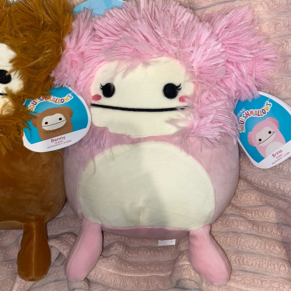 Squishmallow Benny and Brina the Bigfoots valentines  bundle set 8” - Picture 4 of 7